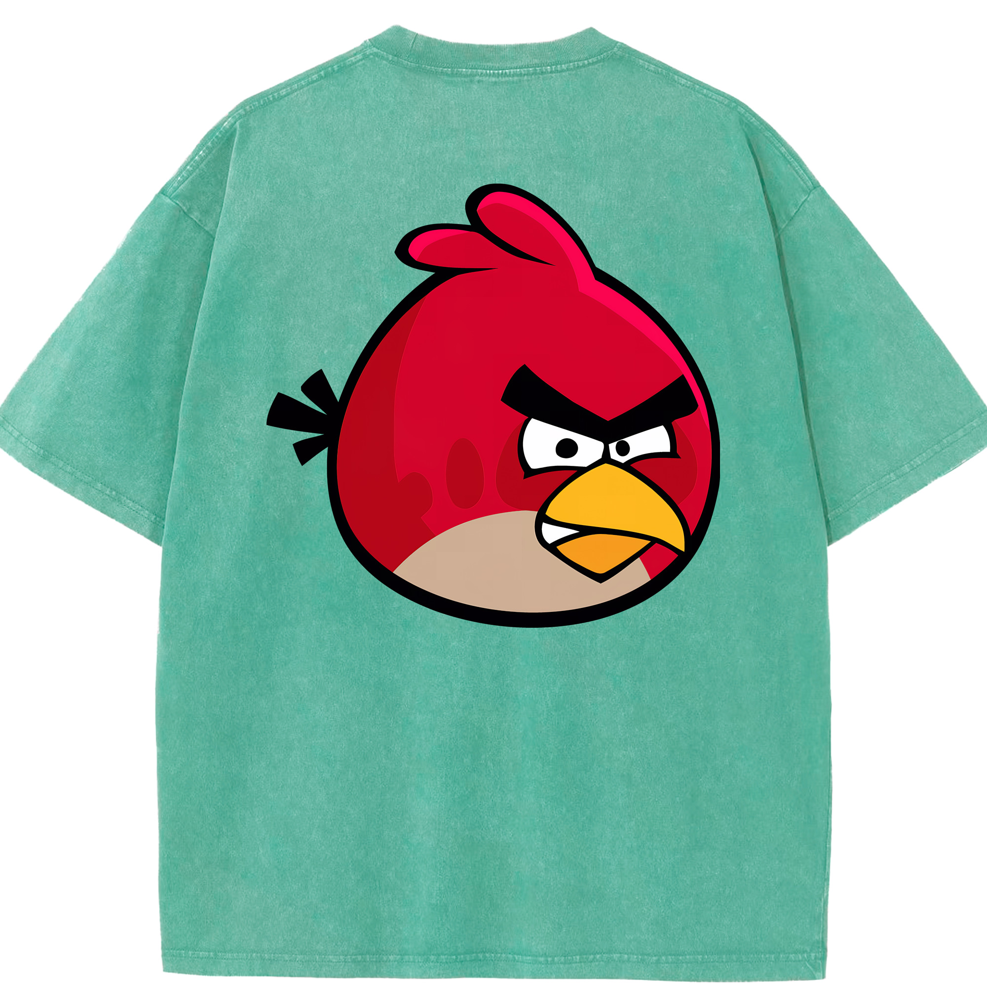 （画像用） Angry Birds アングリーバード 綿100% ヴィンテージ風 半袖Tシャツ（背面プリント）